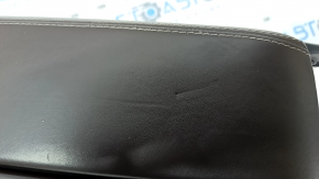 Console central armrest BMW 5 G30 17-23 leather black-brown, dark brown armrest, scratches