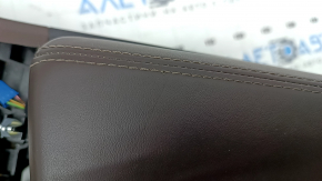 Console central armrest BMW 5 G30 17-23 leather black-brown, dark brown armrest, scratches
