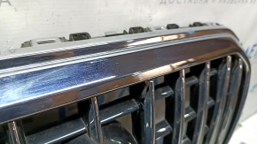 Radiator grill Audi Q5 8R 13-17 rest, for parking sensors, gloss, chrome, sand, peeling paint, scratches
