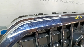 Radiator grill Audi Q5 8R 13-17 rest, for parking sensors, gloss, chrome, sand, peeling paint, scratches