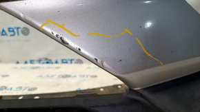 Bare front bumper Nissan Rogue 17- silver K23, scratches, sand, broken mount, tears