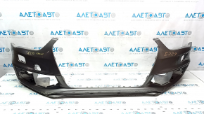Bare front bumper Audi A4 B8 13-16 rest, graphite LX7R, under headlight washers, scuffs