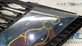 Radiator grill grill Nissan Rogue 17 - under the camera, under the radar, under the square emblem, without the emblem, sand, swollen chrome