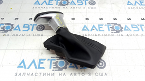 Gear knob Hyundai Elantra 21 - black leather, chrome, chrome defect