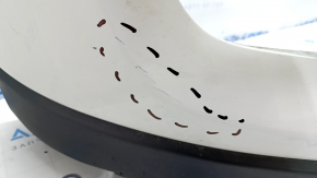 Front bumper bare Mazda CX-5 17- white, torn, dented, scratches, broken fasteners