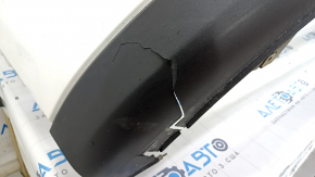 Front bumper bare Mazda CX-5 17- white, torn, dented, scratches, broken fasteners
