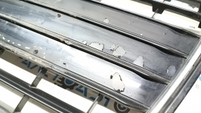 Radiator grille assembly Audi A4 B8 13-16 rest gloss, S line, peeling coating, cracked