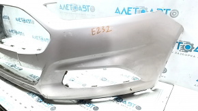 Front bumper bare Ford Fusion mk5 13-16 without parking sensors, white UG, scratches, dented, non-factory holes
