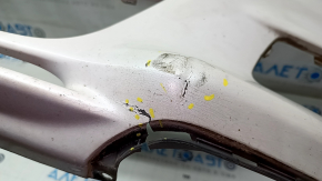 Front bumper bare Ford Fusion mk5 13-16 without parking sensors, white UG, scratches, dented, non-factory holes