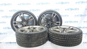 Set of wheels with tires R20 245/34 8J ET:30 R20 275/30 9J ET:44 BMW 5 G30 17-23 668M style, with sensors, curb, Goodyear, 6mm