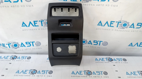 Rear center console trim Ford Edge 15-18 black, under socket and cigarette lighter, scratches