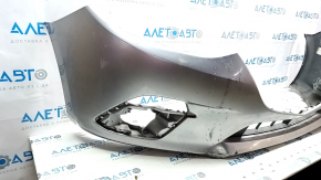 Front bumper bare Mazda 3 14-16 BM prerest, silver 38P, pressed, scratches, torn fasteners