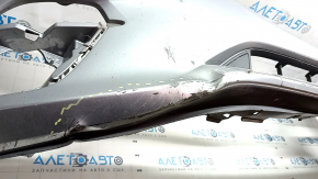 Front bumper bare Mazda 3 14-16 BM prerest, silver 38P, pressed, scratches, torn fasteners