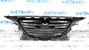 Radiator grille complete with badge Mazda 3 14-16 BM prerest, squeak, chrome useful