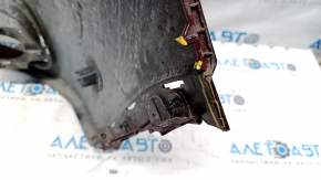 Bare front bumper upper part Jeep Cherokee KL 19-21 red PRV, for parking sensors, without plug towing hook, broken mount, torn mount, non-factory holes, scratches