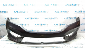 Front bumper bare Honda Accord 16-17 rest, graphite, tears, abrasions, tears in fasteners