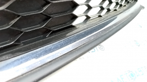 Lower grille of the front bumper Honda Accord 16-17 rest, structure, abrasions, sand