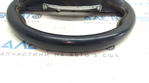 Steering wheel bare Volvo XC90 16-22 leather black, with heating without petals, scratches, worn, chrome peeled off