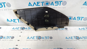 Center console trim side right Infiniti JX35 QX60 13-15 front, beige fabric, dry cleanable