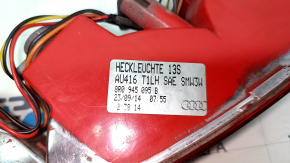 Rear bumper light left Audi Q5 8R 09-17 scratches, broken glass