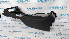 Central console bare with cup holders VW Jetta 19 - black, scuffs