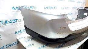 Bare rear bumper Nissan Rogue 17 - silver, scratches