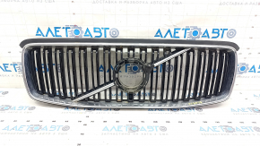 Radiator grill without badge Volvo XC90 16-19 black, chrome frame, sand, scratches