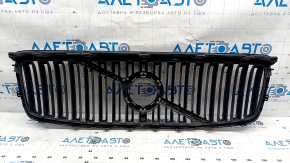 Radiator grill without badge Volvo XC90 16-19 black, chrome frame, sand, scratches