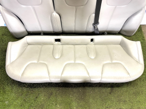 Back row of seats 2nd row Tesla Model S 12-15 pre-restored, grey leather, needs cleaning, scratch