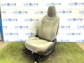 Driver's seat Tesla Model S 12-15 pre-rest, type 2, without airbag, electric, heated, gray leather, cracked leather