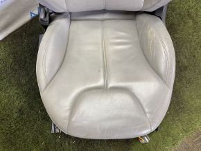 Driver's seat Tesla Model S 12-15 pre-rest, type 2, without airbag, electric, heated, gray leather, cracked leather
