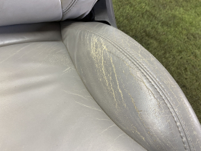 Driver's seat Tesla Model S 12-15 pre-rest, type 2, without airbag, electric, heated, gray leather, cracked leather