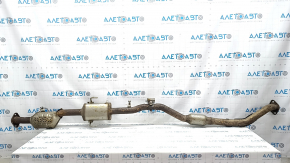 Exhaust line middle part with catalytic converter Mazda CX-5 17- awd with flap, rusty. flange sawed, dented