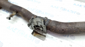 Exhaust line middle part with catalytic converter Mazda CX-5 17- awd with flap, rusty. flange sawed, dented