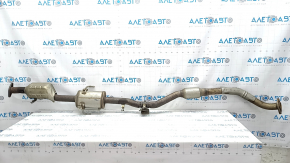Exhaust line middle part with catalytic converter Mazda CX-5 17- awd with flap, rusty. flange sawed, dented