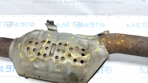 Exhaust line middle part with catalytic converter Mazda CX-5 17- awd with flap, rusty. flange sawed, dented