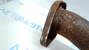 Exhaust line middle part with catalytic converter Mazda CX-5 17- awd with flap, rusty. flange sawed, dented