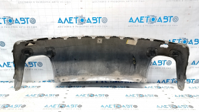 Lower rear bumper trim Jeep Cherokee KL 19-21 for 2 pipes, body color, chrome tips, scratches, broken fasteners, melted plastic