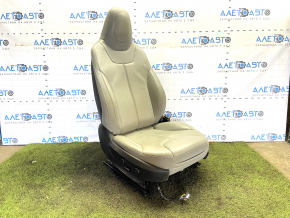 Passenger seat Tesla Model S 12-15 pre-rest, type 2, without airbag, electric, heated, gray leather, cracked leather