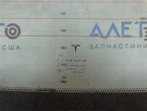 Trunk door bare with glass Tesla Model S 12-20 green PMSG, with brake light, with hinges, air on edge