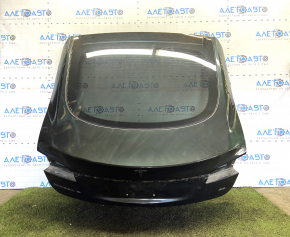 Trunk door bare with glass Tesla Model S 12-20 green PMSG, with brake light, with hinges, air on edge