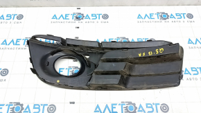 Lower grille of the front bumper right Audi Q5 8R 13-17 rest, matt + gloss chrome under fog lights, type 2, sand, scuffs