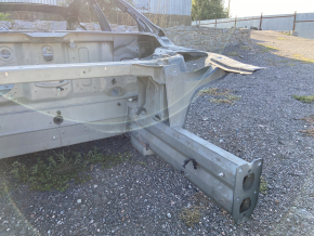 Front left quarter Tesla Model S 12-15 pre-rest RWD on the body, aluminum panel, green PMSG