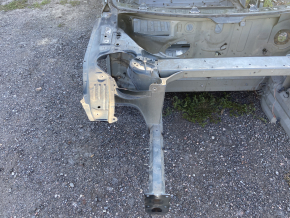 Front right quarter Tesla Model S 12-15 pre-rest RWD on the body, aluminum panel, green PMSG