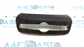 Front panel trim center lower Volvo XC90 16-22 wood, gloss, scratches, broken fastener