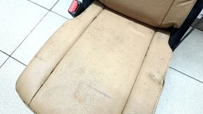 Rear seat center Volvo XC90 16-22 beige leather, for 3 rows, for dry cleaning, dented leather