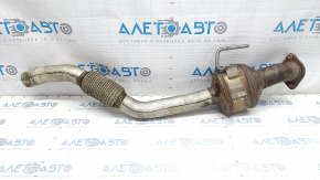 Exhaust line middle part with catalyst Ford Explorer 20- 2.3T corrugated pipe is crushed