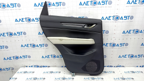 Door trim card rear left Mazda CX-5 17- with black insert leather, armrest leather gray, butt, for cleaning, scratches