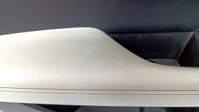 Door trim card front left Mazda CX-5 17- BOSE, with black leather insert, armrest leather gray, for cleaning