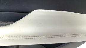 Door trim card front right Mazda CX-5 17- BOSE, with black leather insert, armrest leather gray, for cleaning
